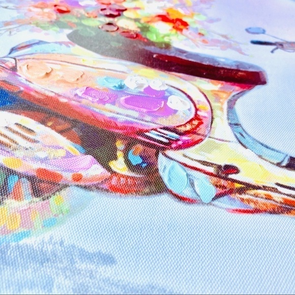 Nwt Scooter Vespa Canvas Painting Rainbow - Picture 2 of 9